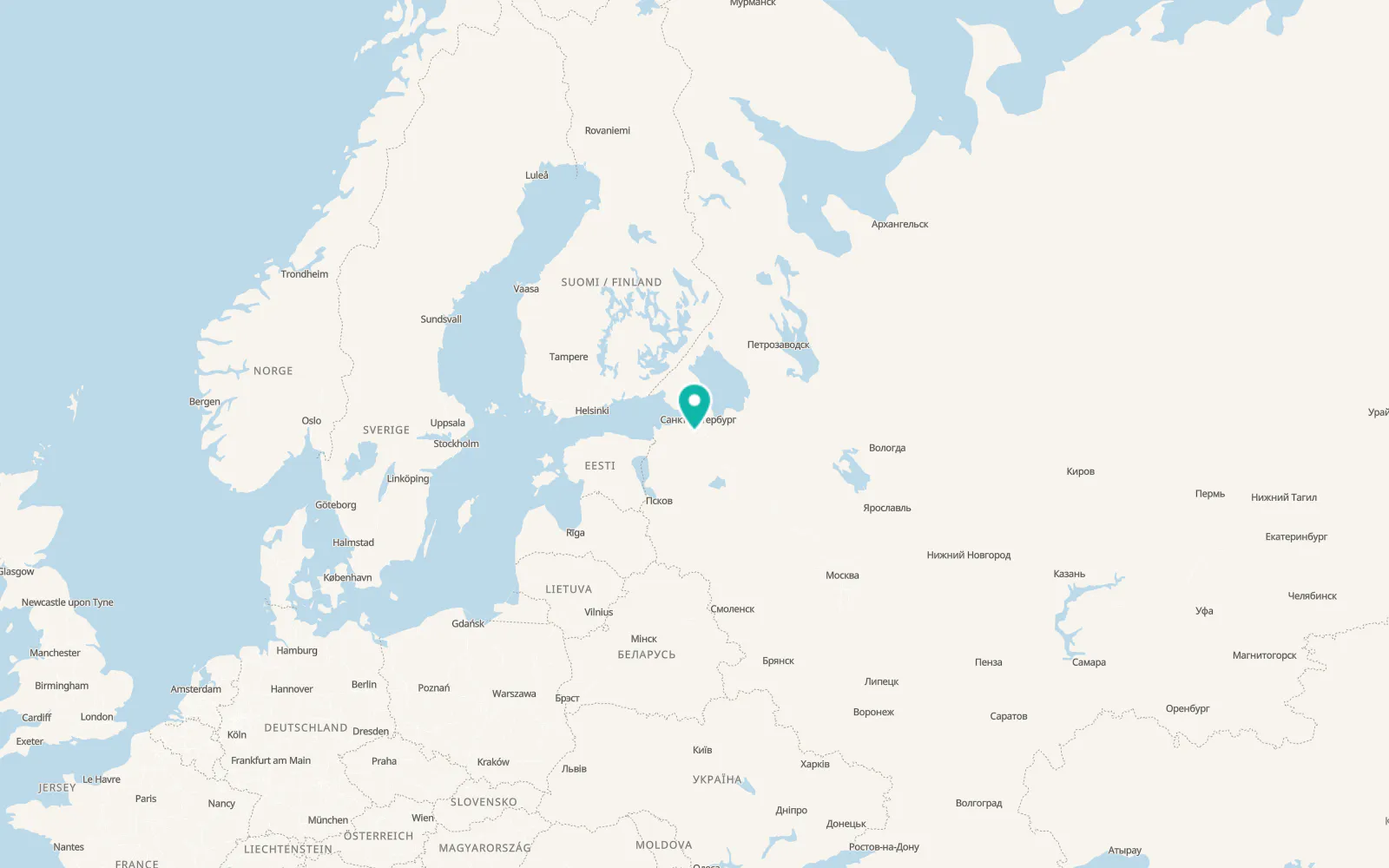 Map of Gatchina