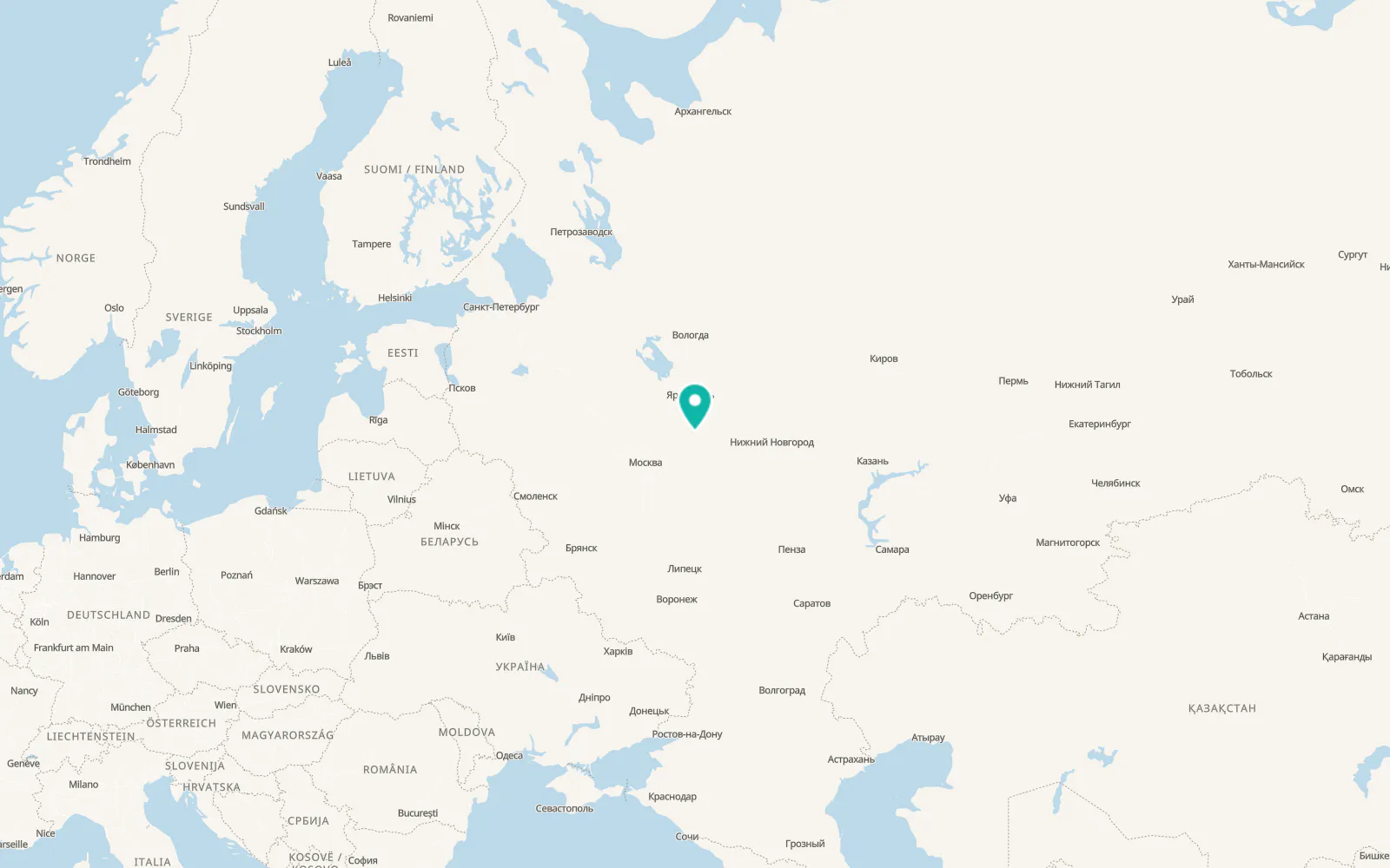 Map of Gavrilov Posad