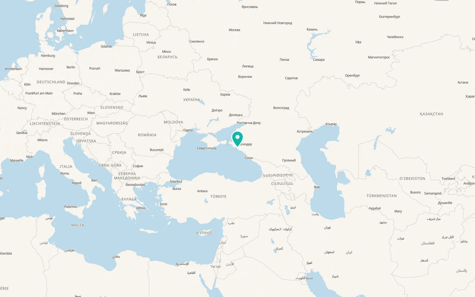 Map of Gelendzhik