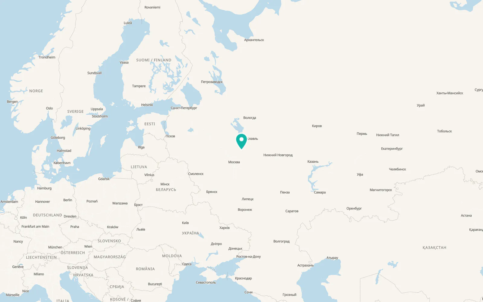 Map of Glebovskoe