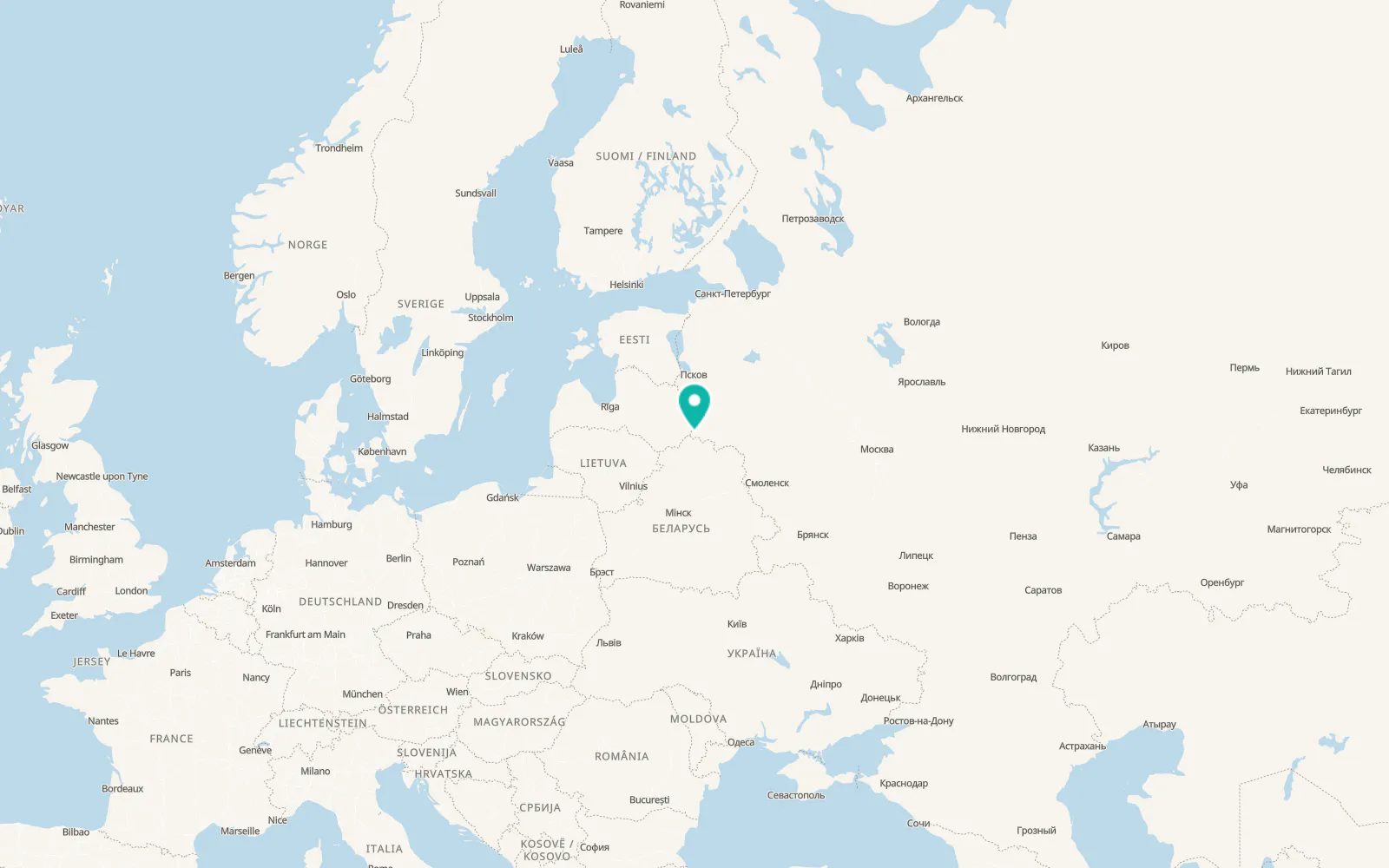 Map of Glembochino