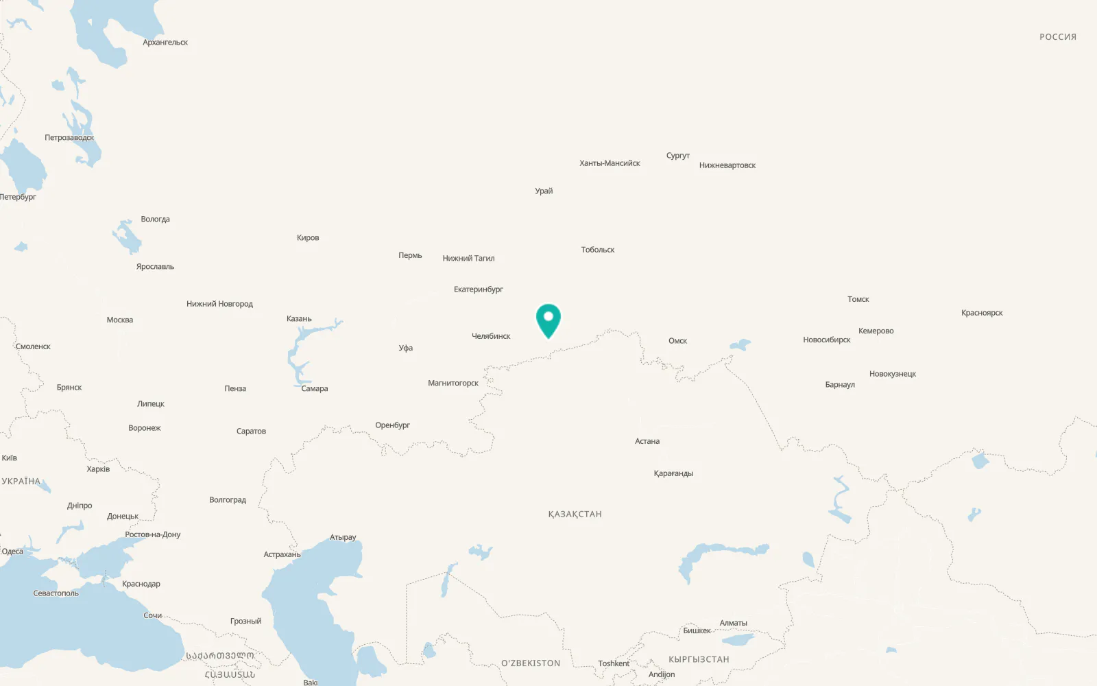 Map of Glyadyanskoye