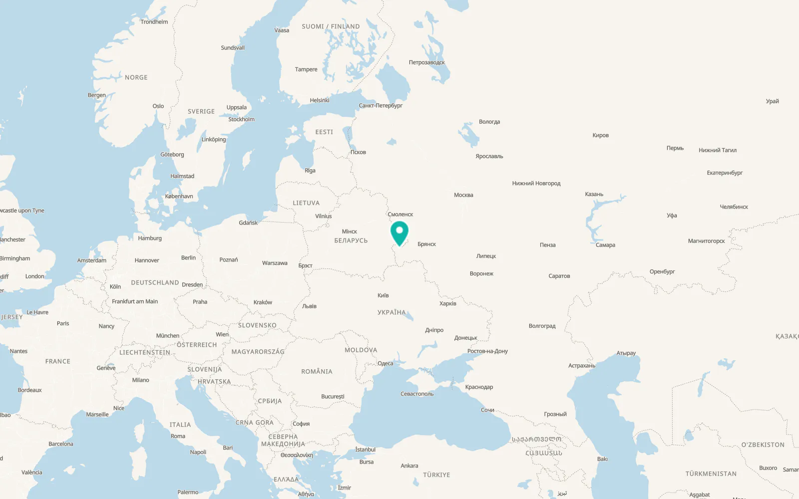 Map of Gordeyevka