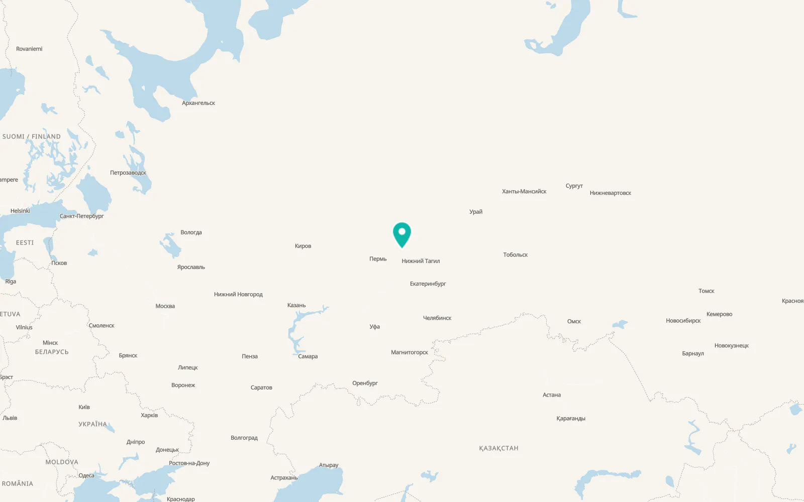 Map of Gornozavodsk