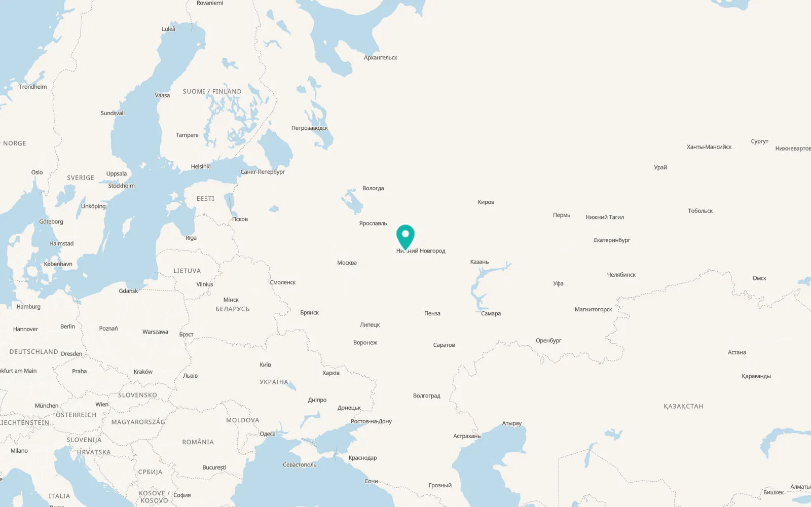 Map of Gorokhovets