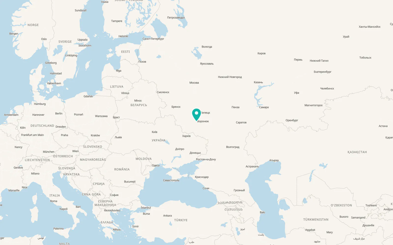 Map of Gorshechnoye