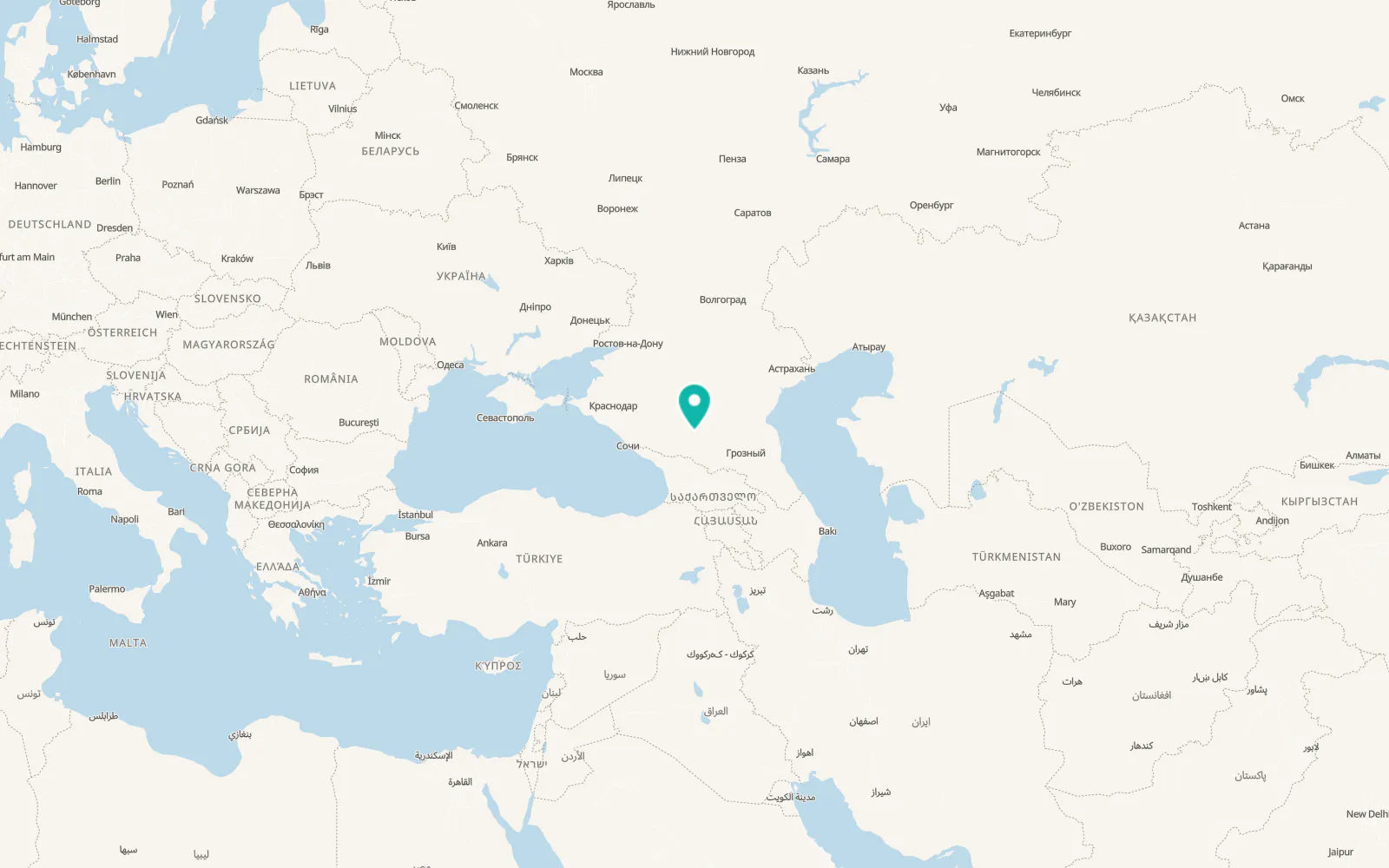 Map of Goryachevodskiy