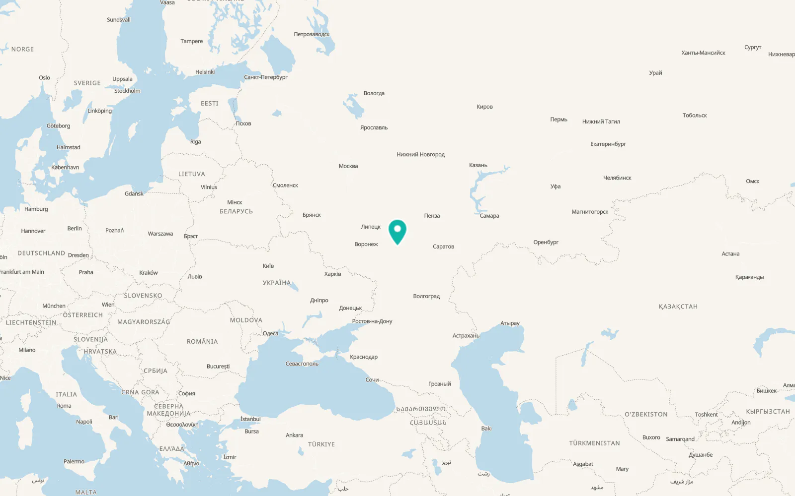Map of Gribanovskiy