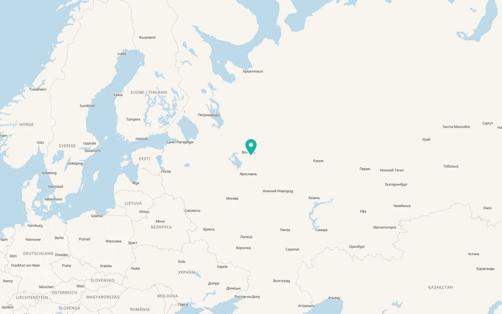 Map of Gryazovets