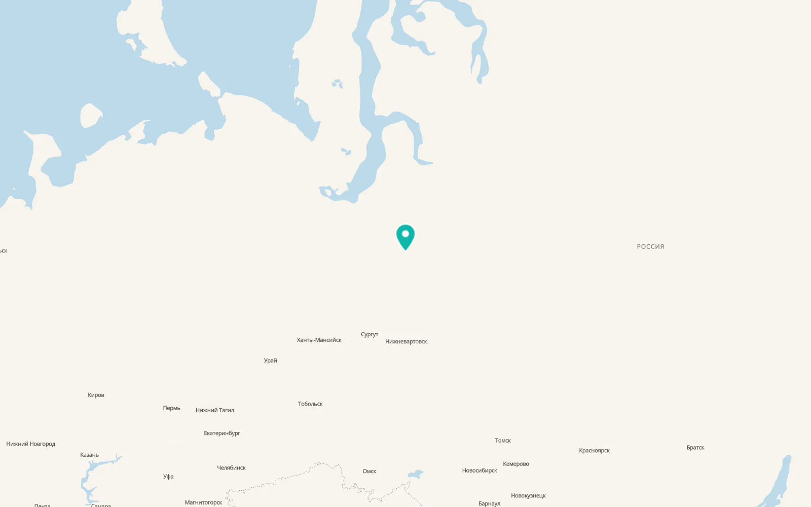 Map of Gubkinskiy