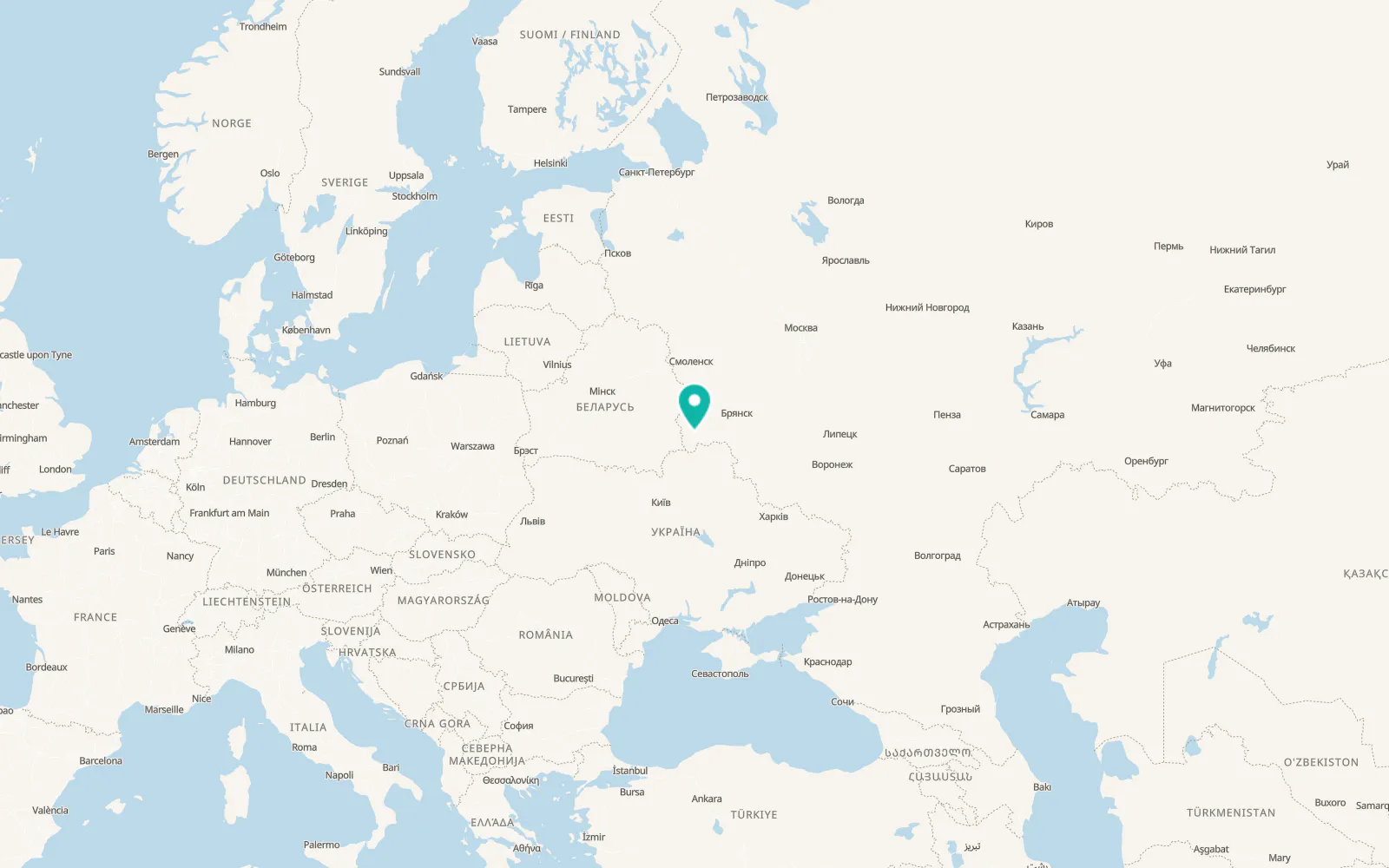 Map of Gulëvka
