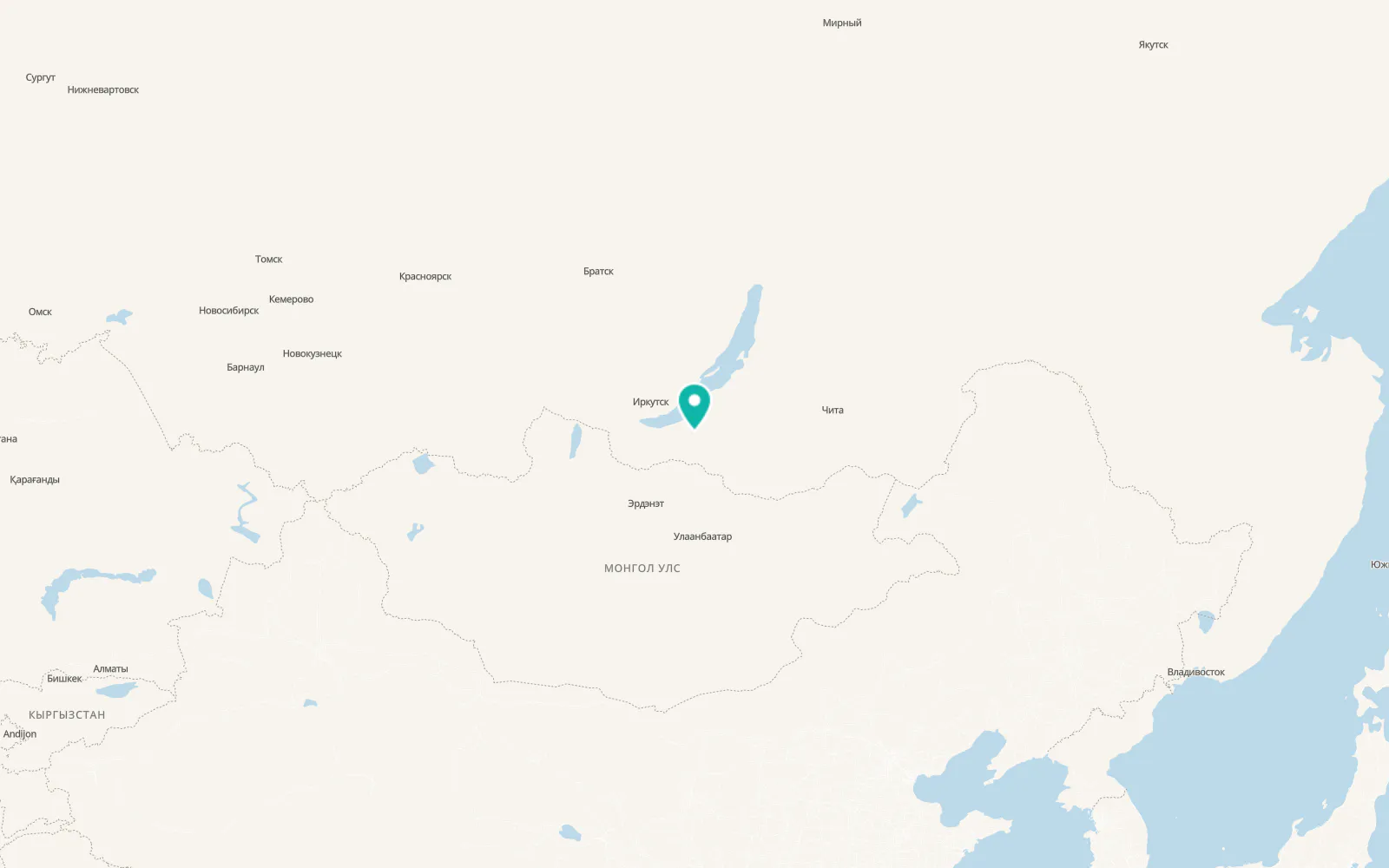 Map of Gusinoozyorsk