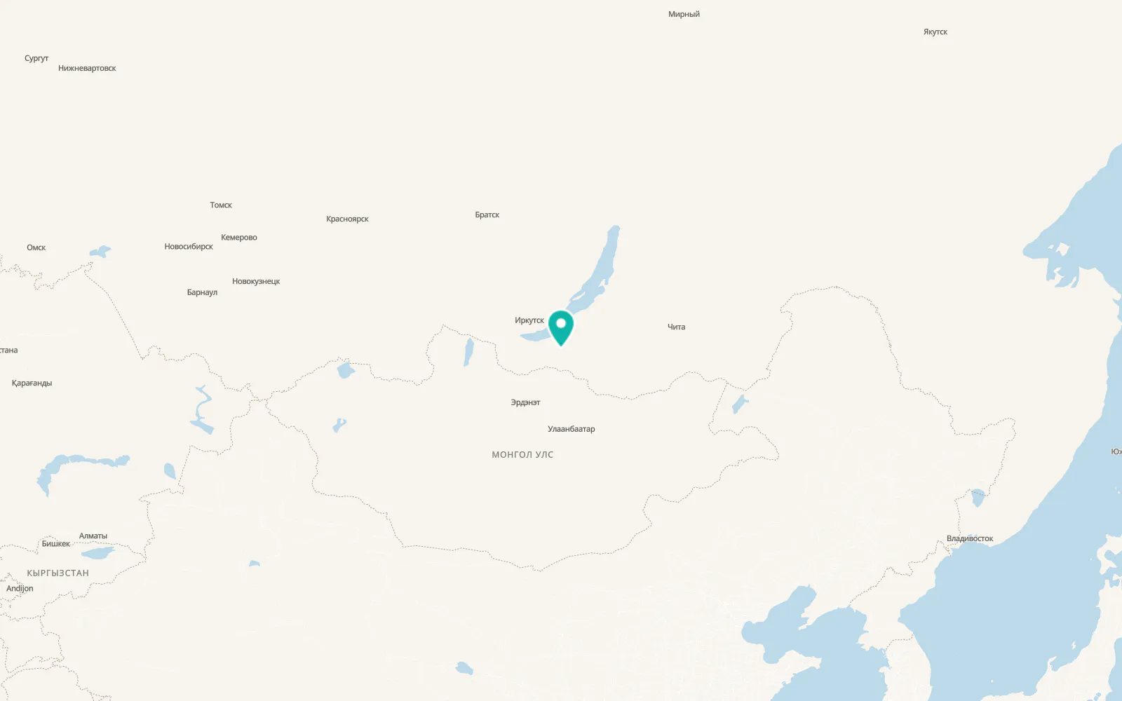 Map of Gusinoye Ozero