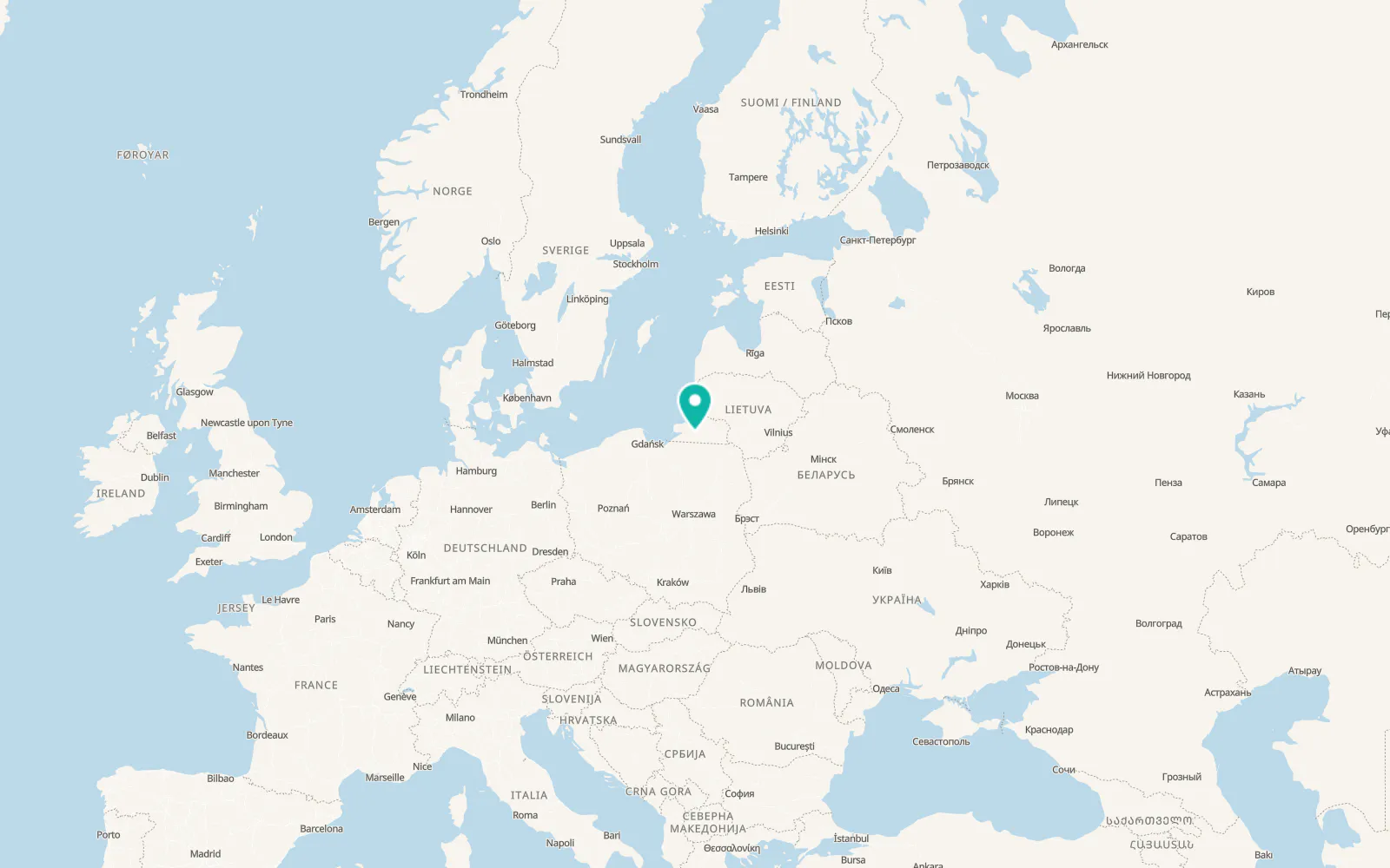 Map of Gvardeysk