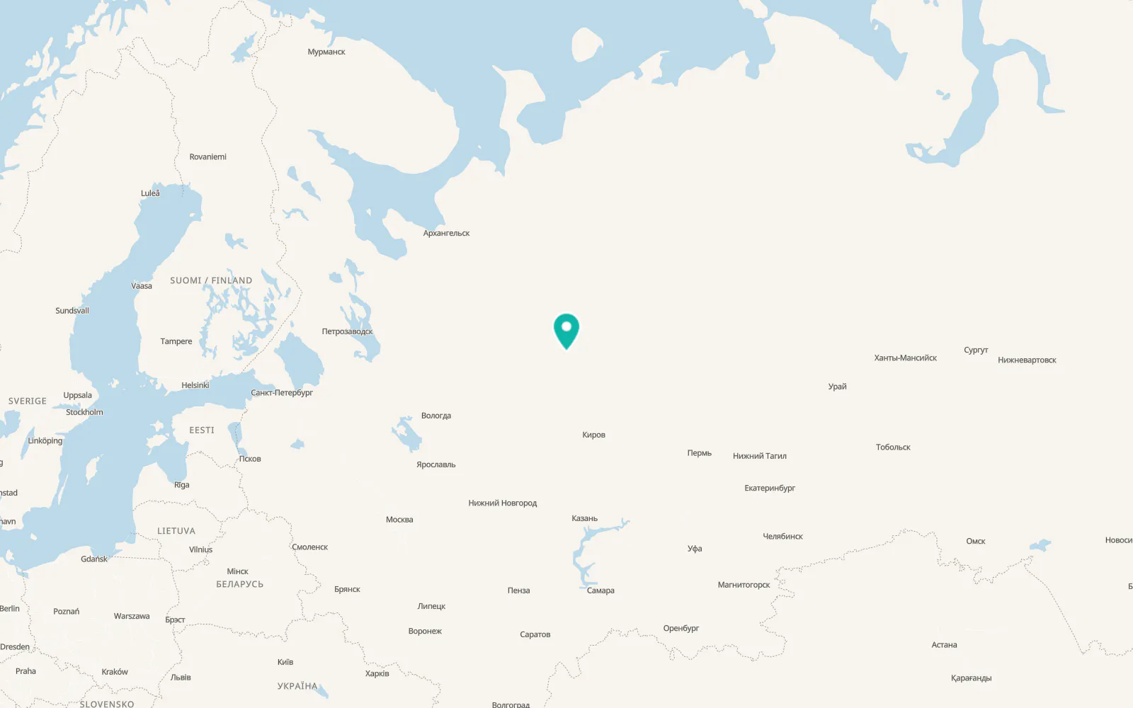 Map of Il’insko-Podomskoye
