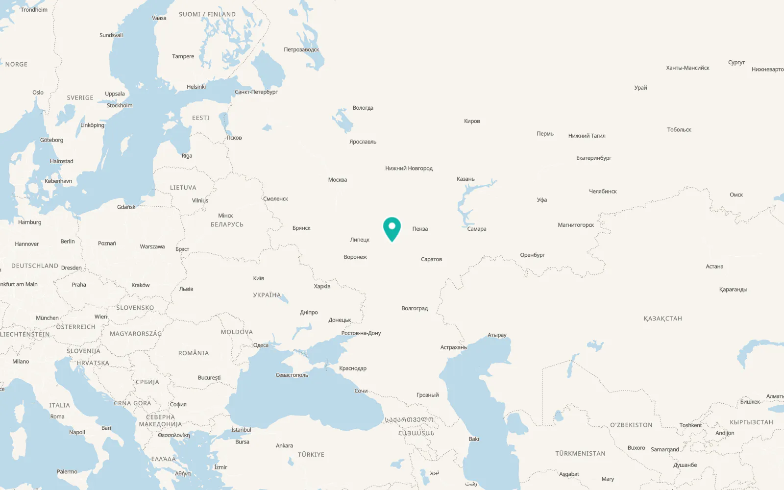 Map of Inzhavino
