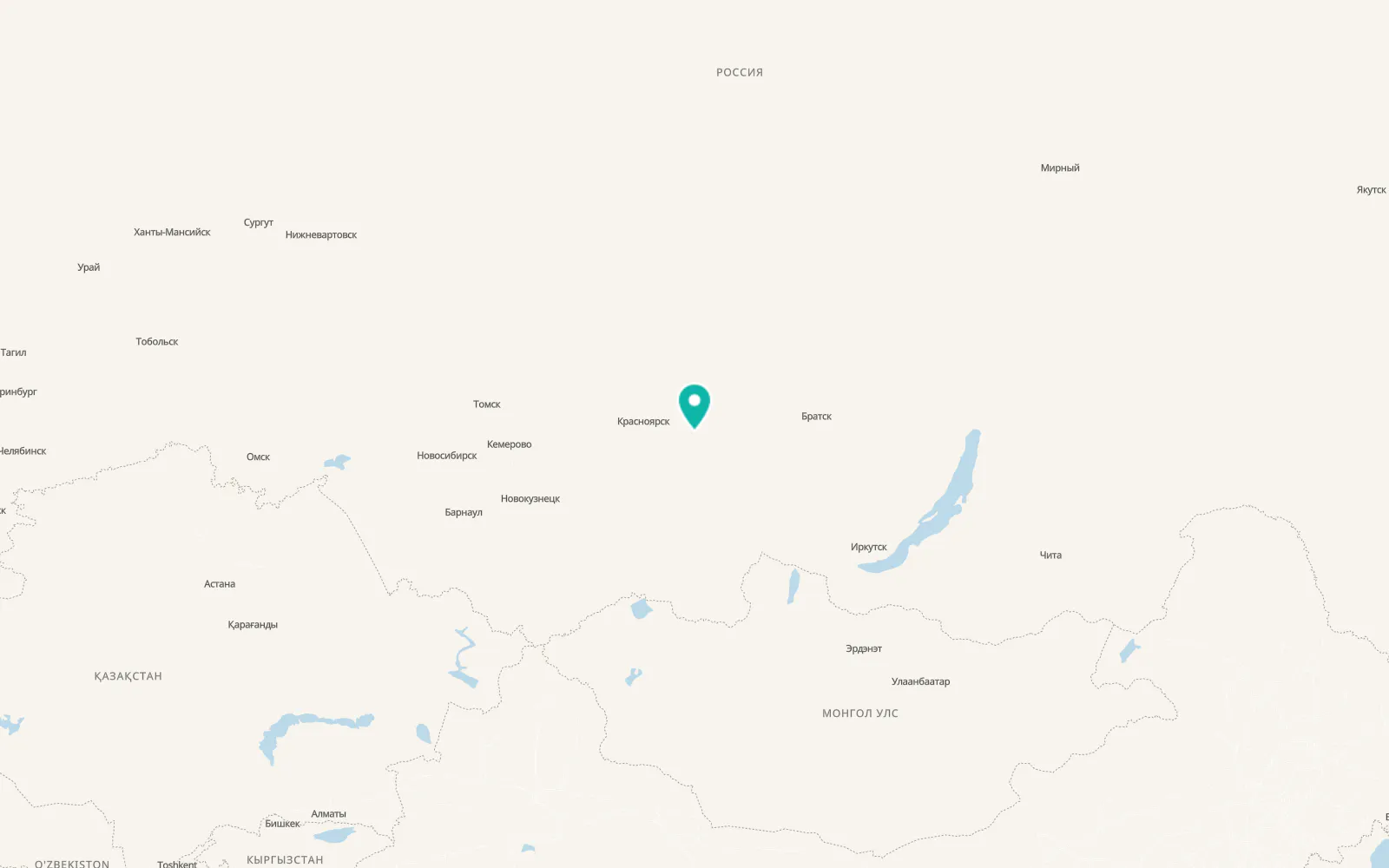 Map of Irbeyskoye