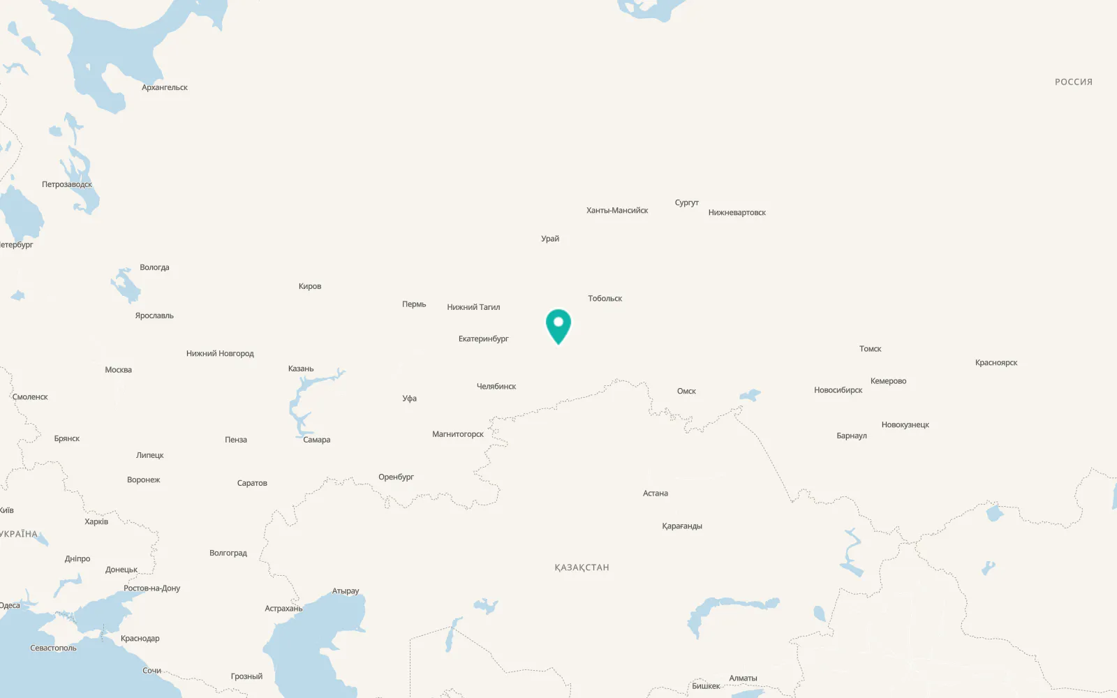 Map of Isetskoye