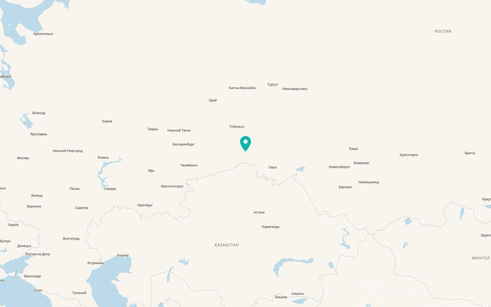 Map of Ishim