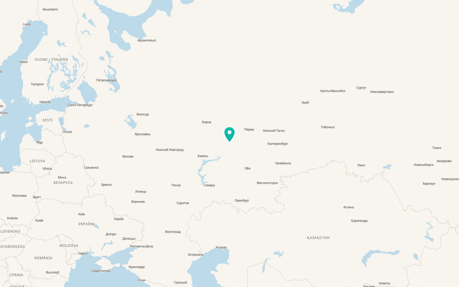 Map of Izhevsk