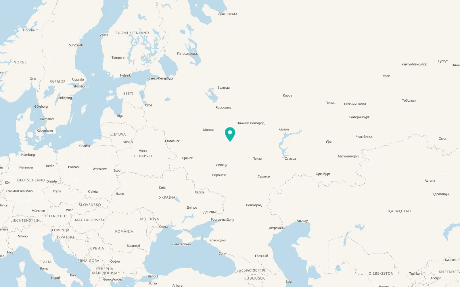 Map of Izhevskoye