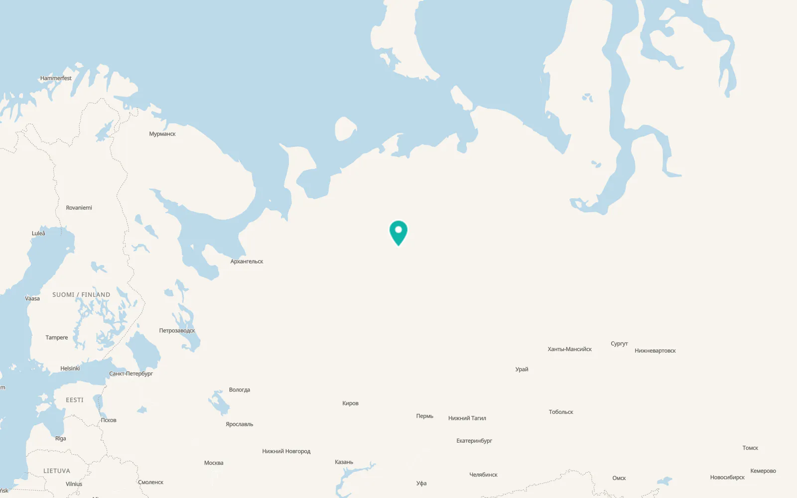 Map of Izhma
