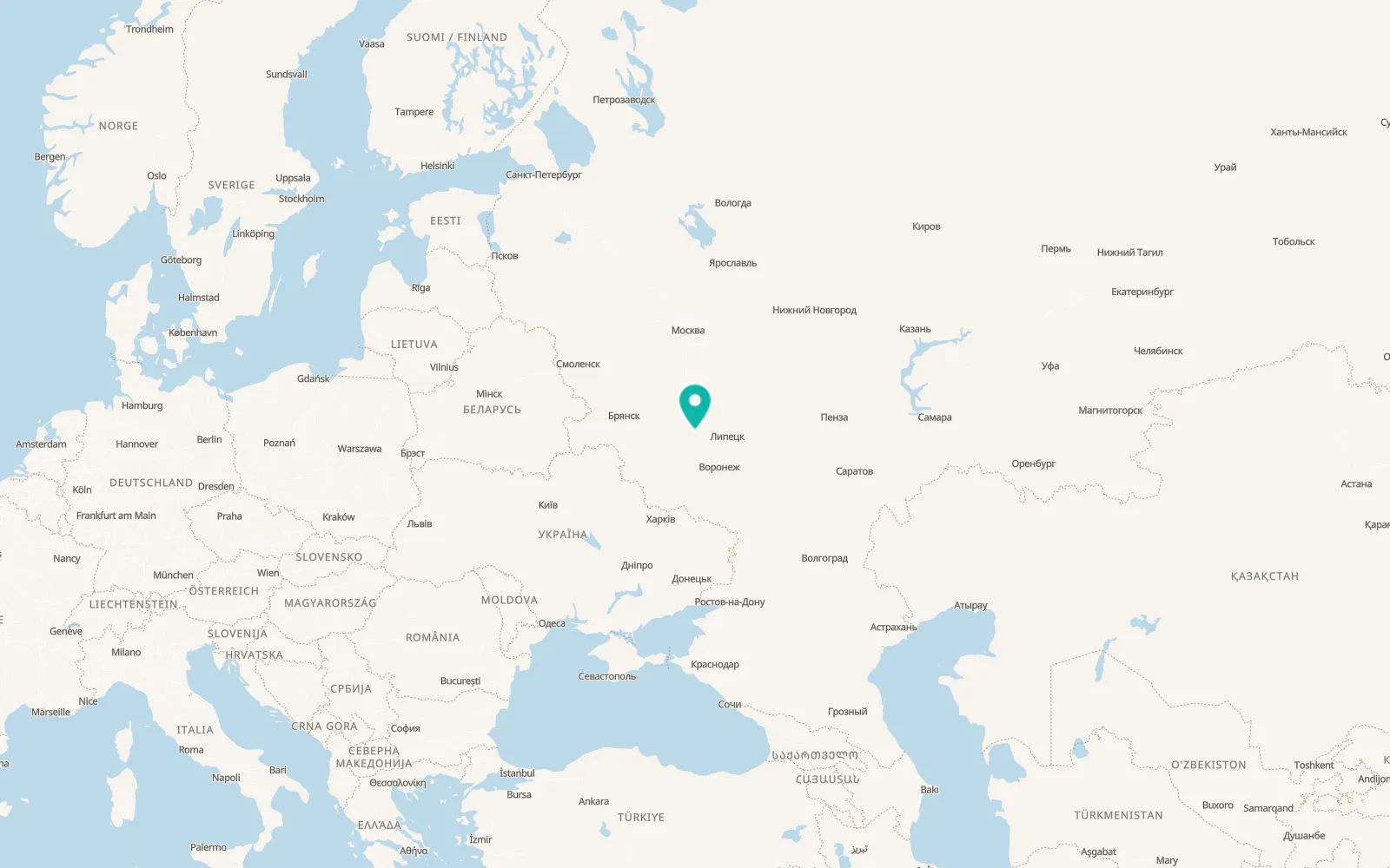 Map of Izmalkovo