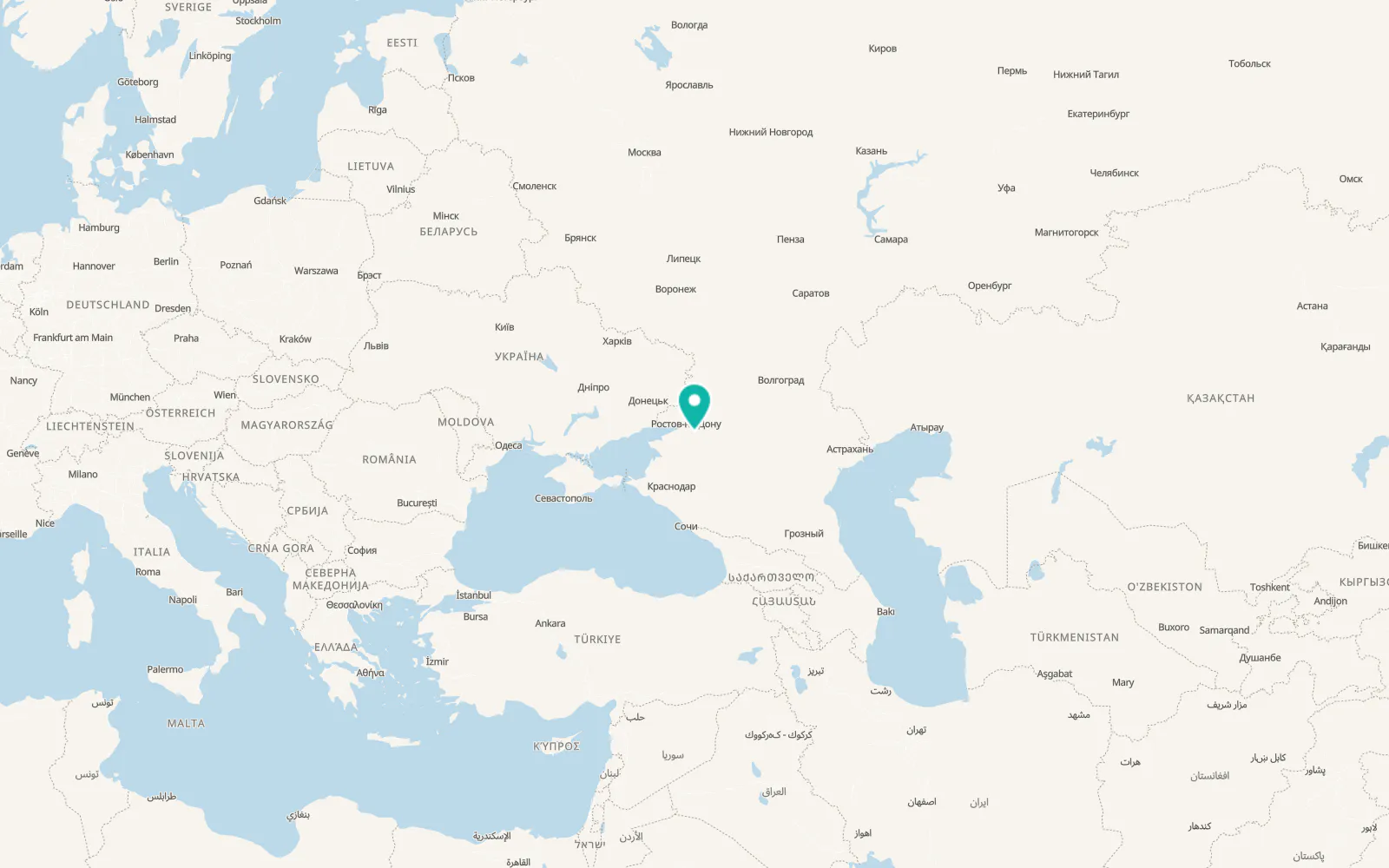 Map of Kagal’nitskaya