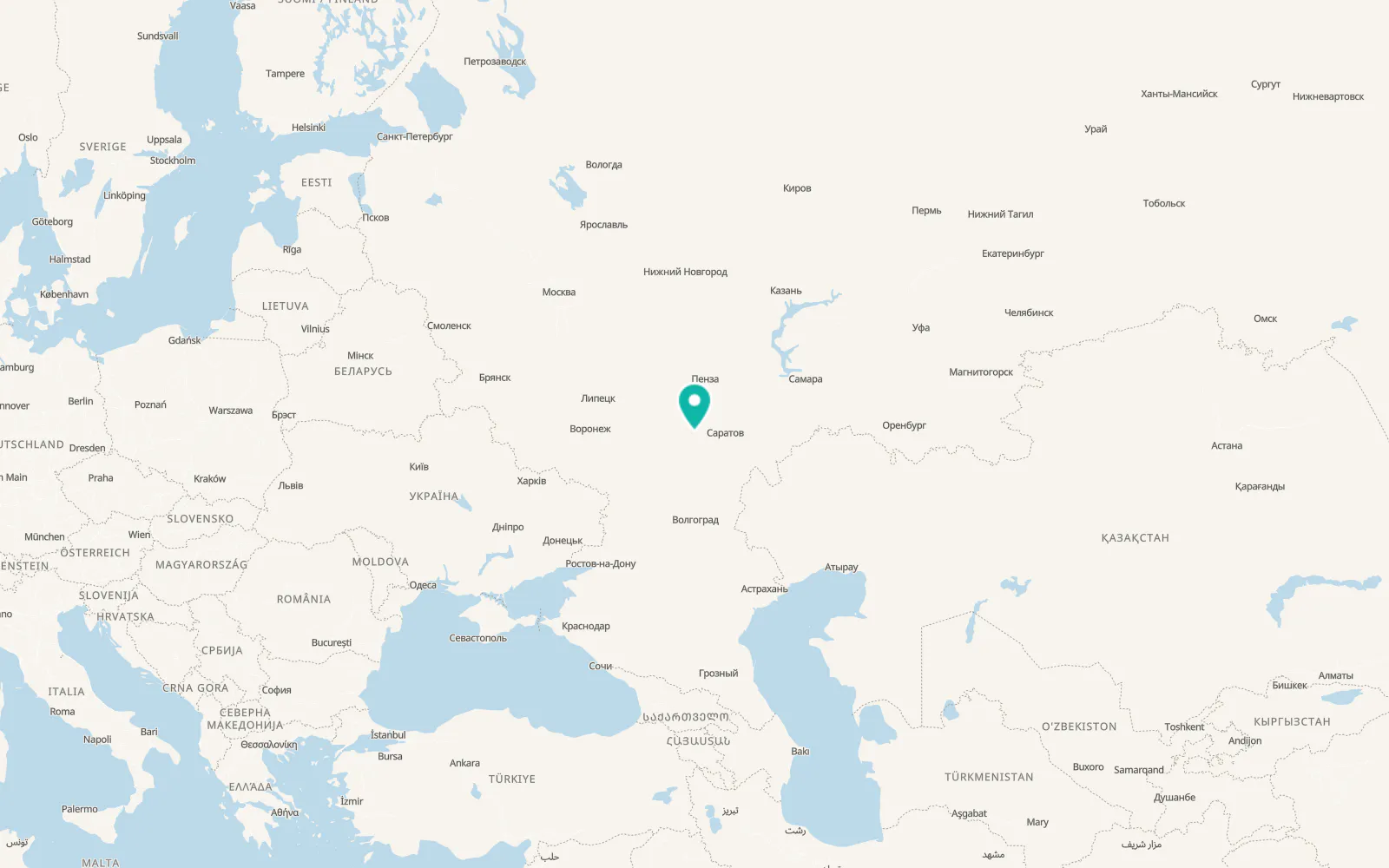 Map of Kalininsk