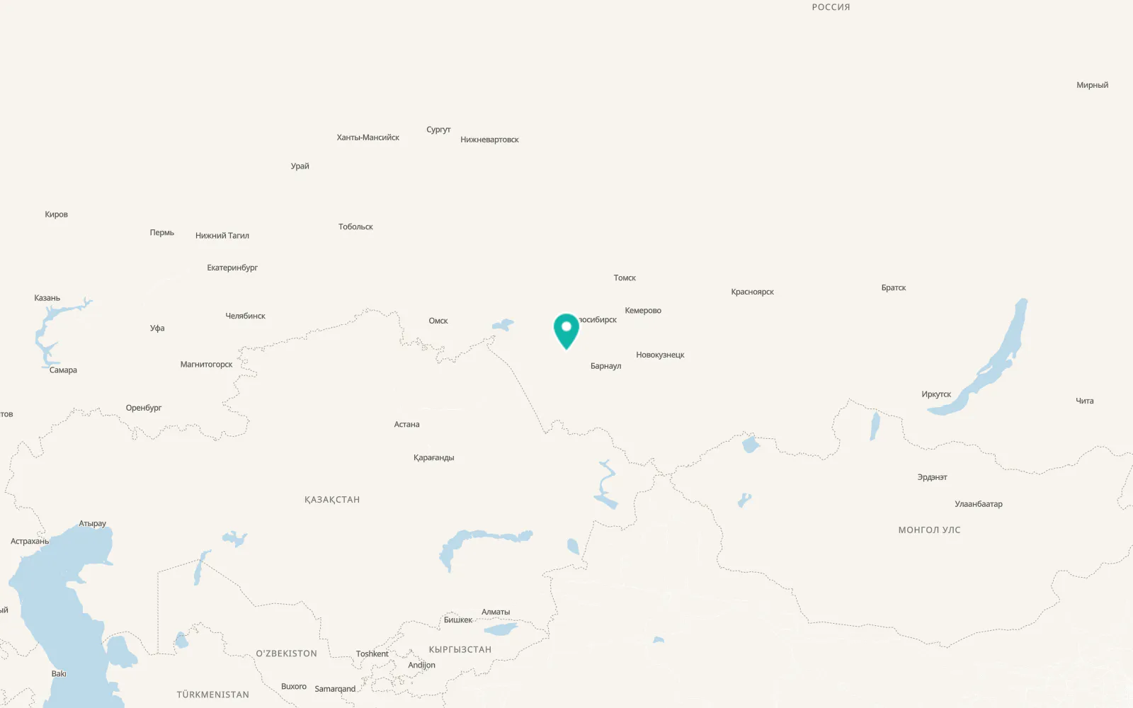 Map of Kamen’-na-Obi