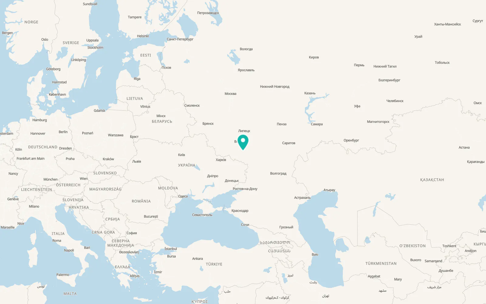 Map of Kamenka