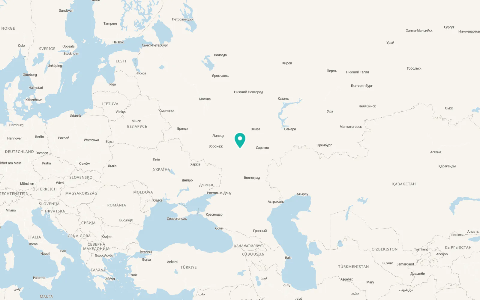 Map of Kamenka