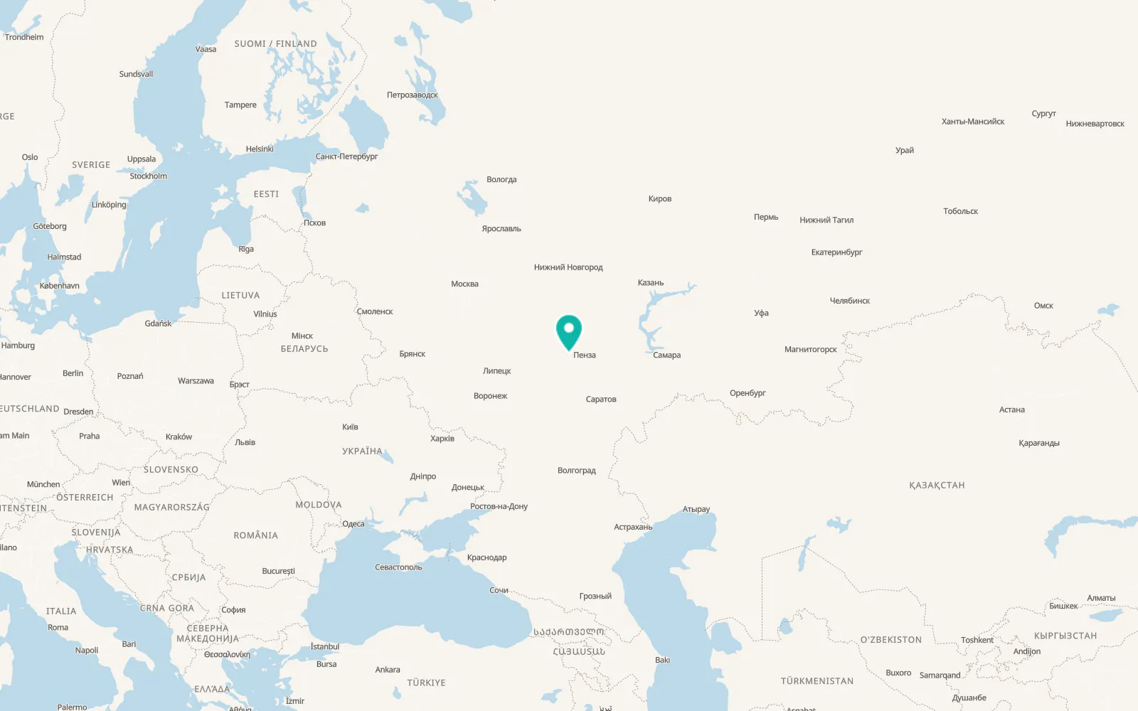 Map of Kamenka