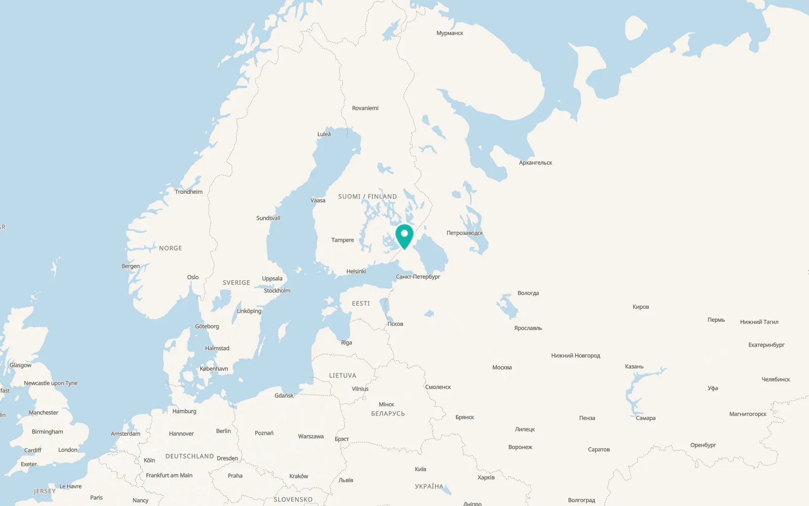 Map of Kamennogorsk