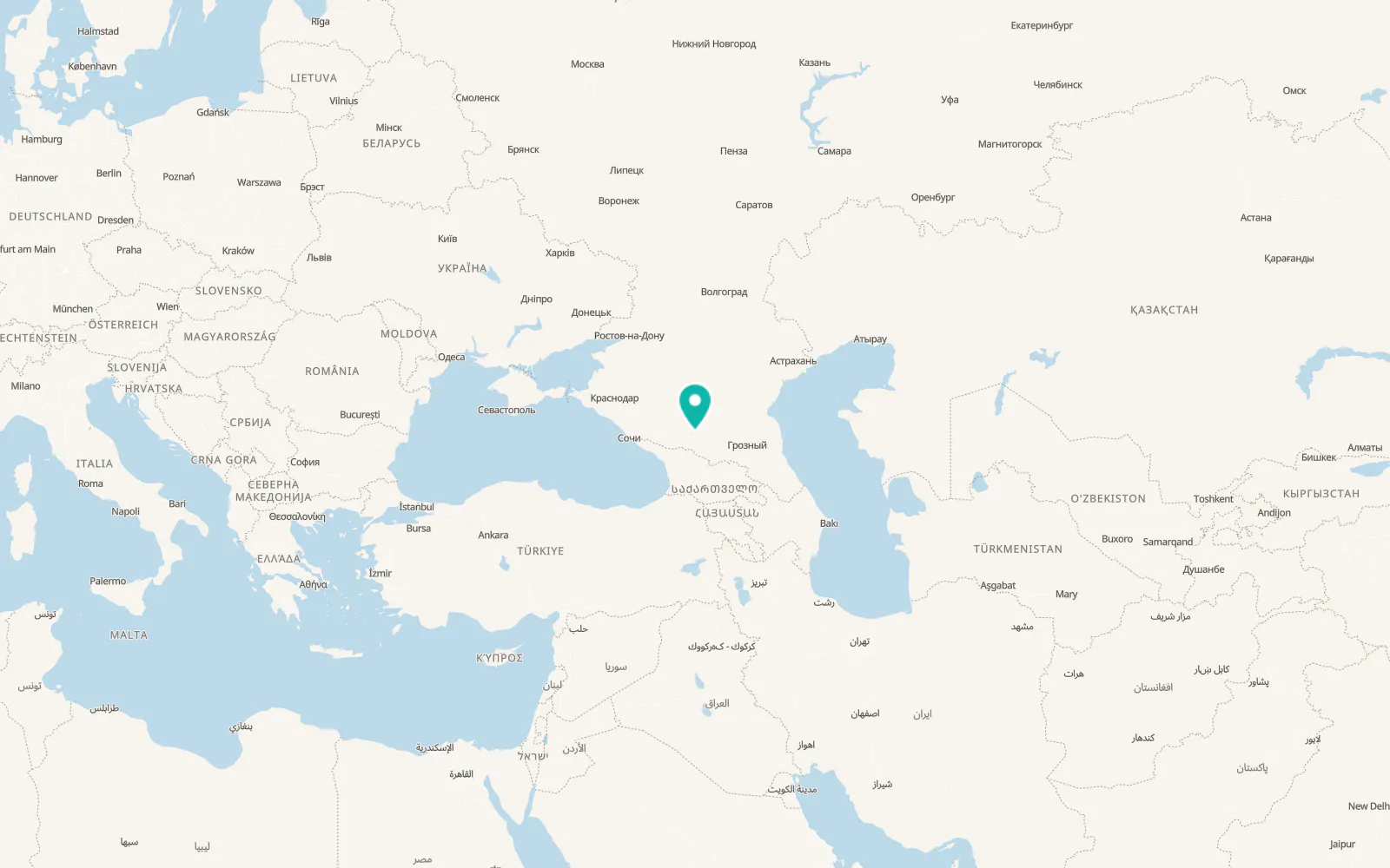 Map of Kamennomostskoye