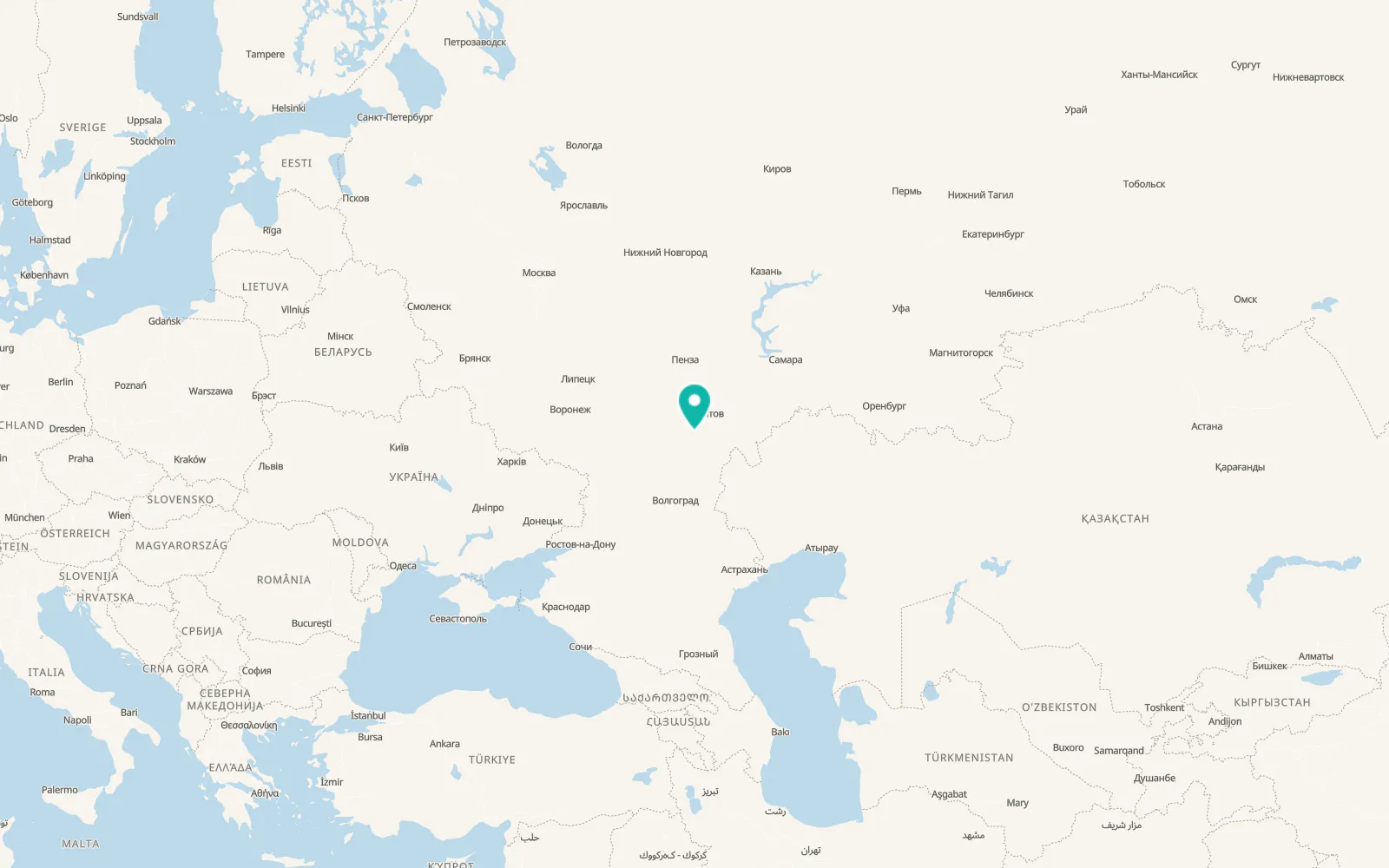 Map of Kamenskiy