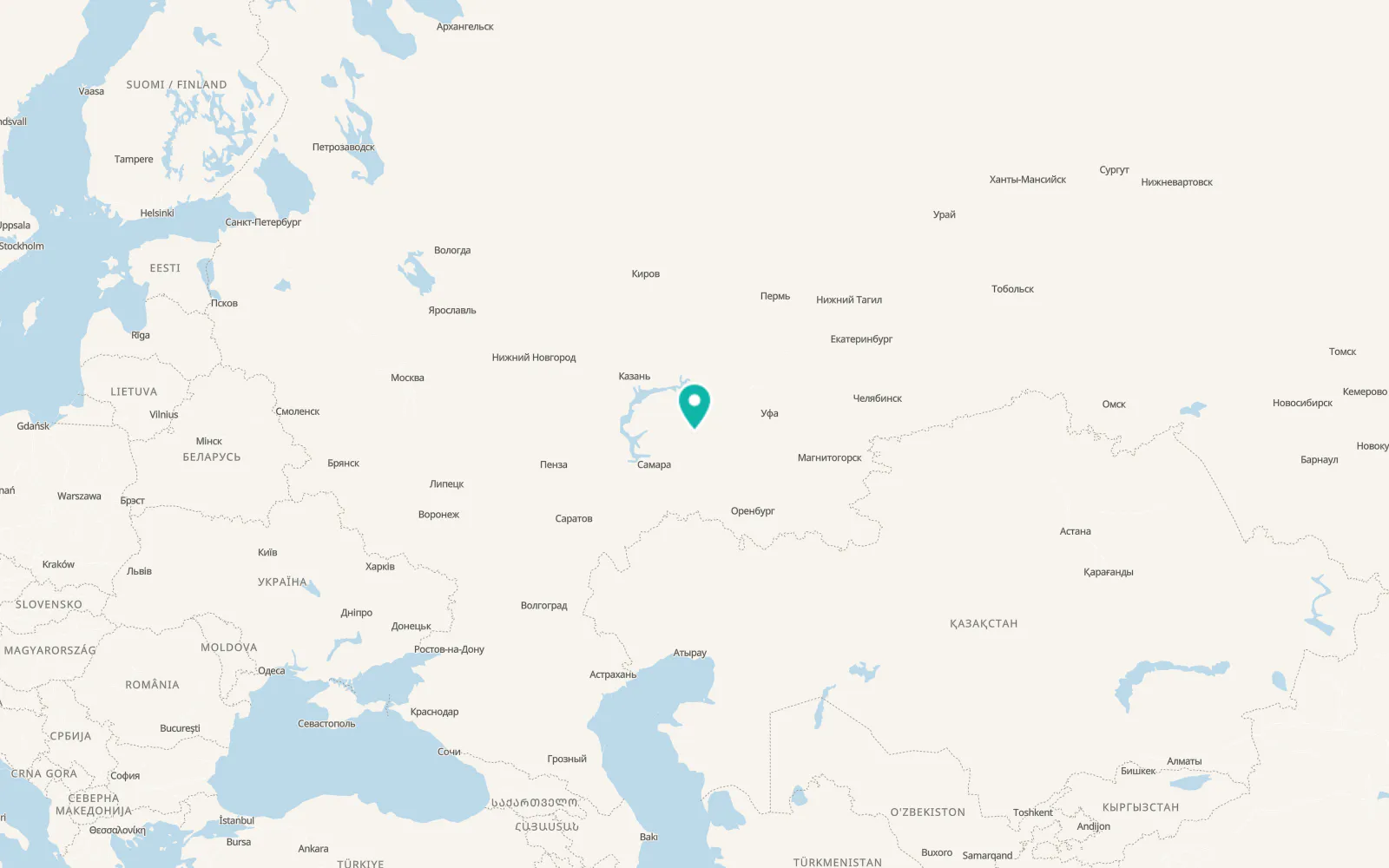 Map of Kamyshla