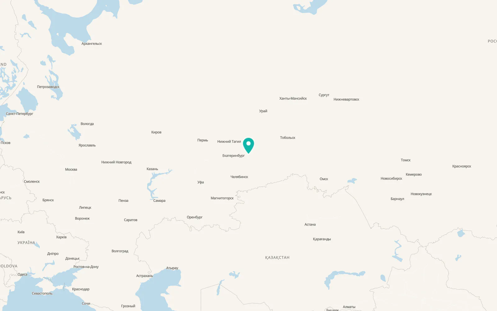 Map of Kamyshlov