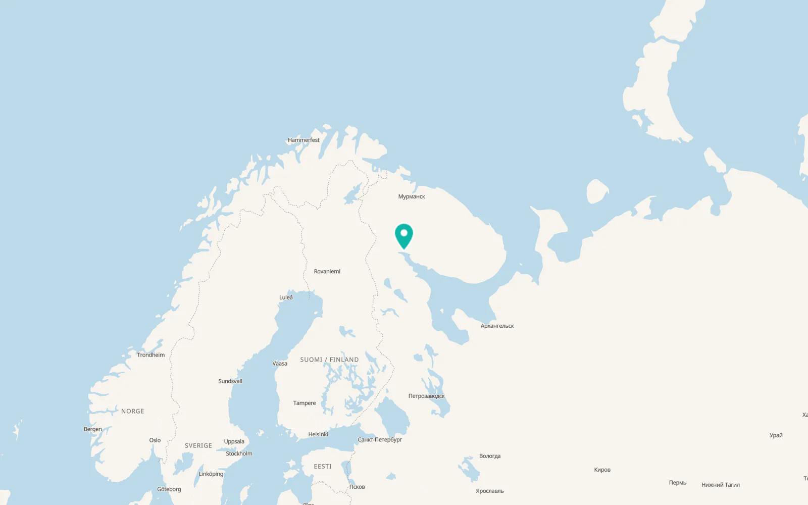 Map of Kandalaksha