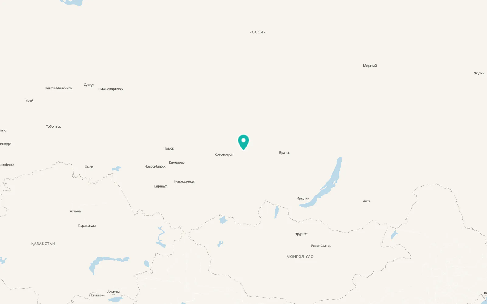 Map of Kansk