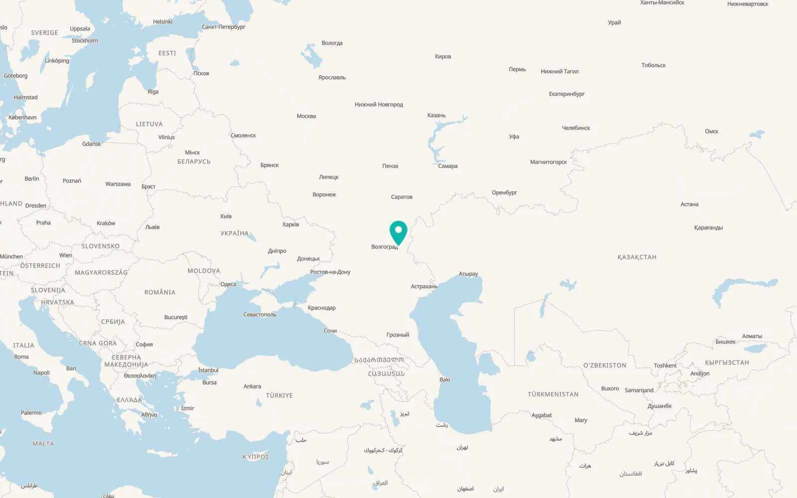 Map of Kapustin Yar