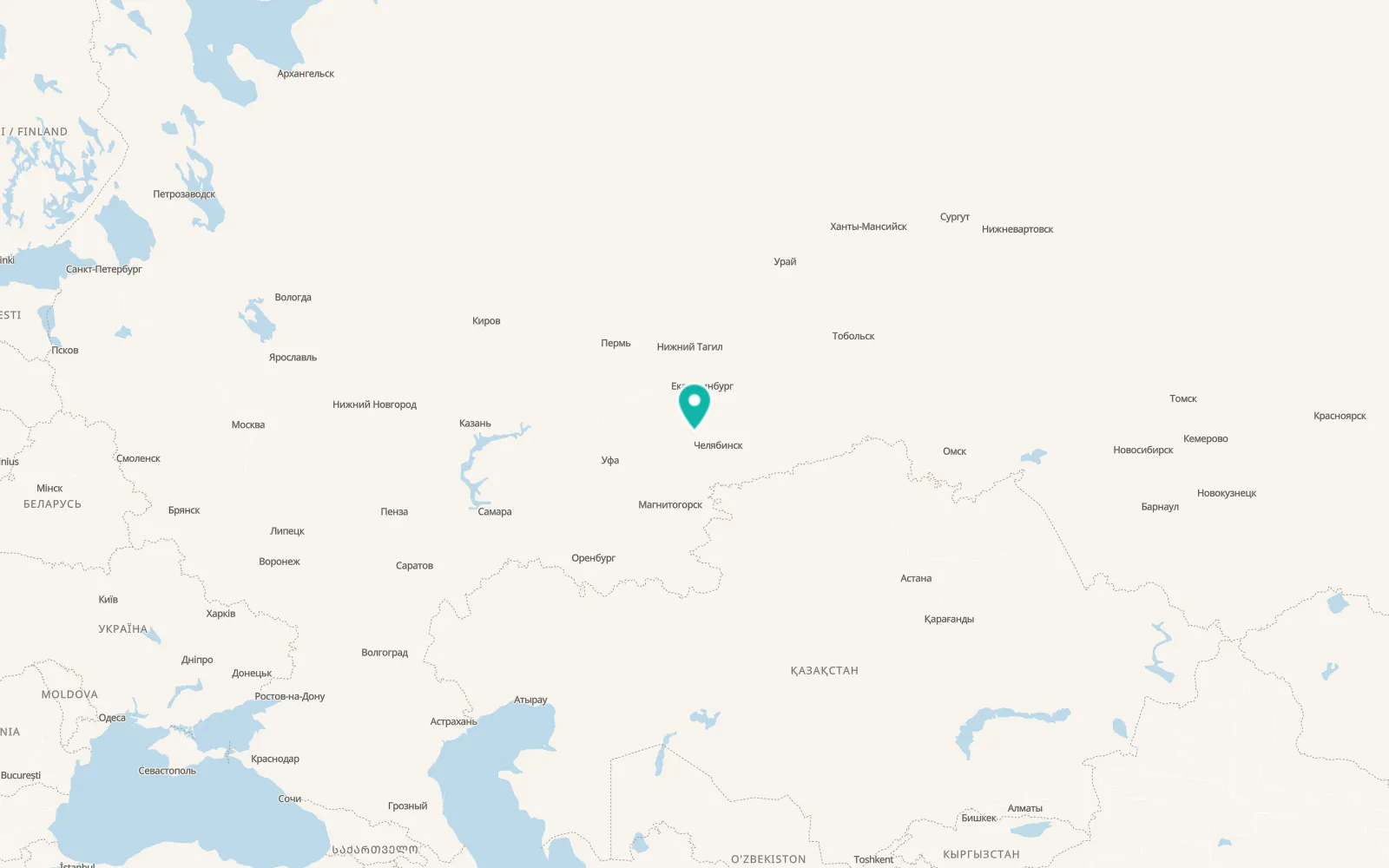Map of Karabash