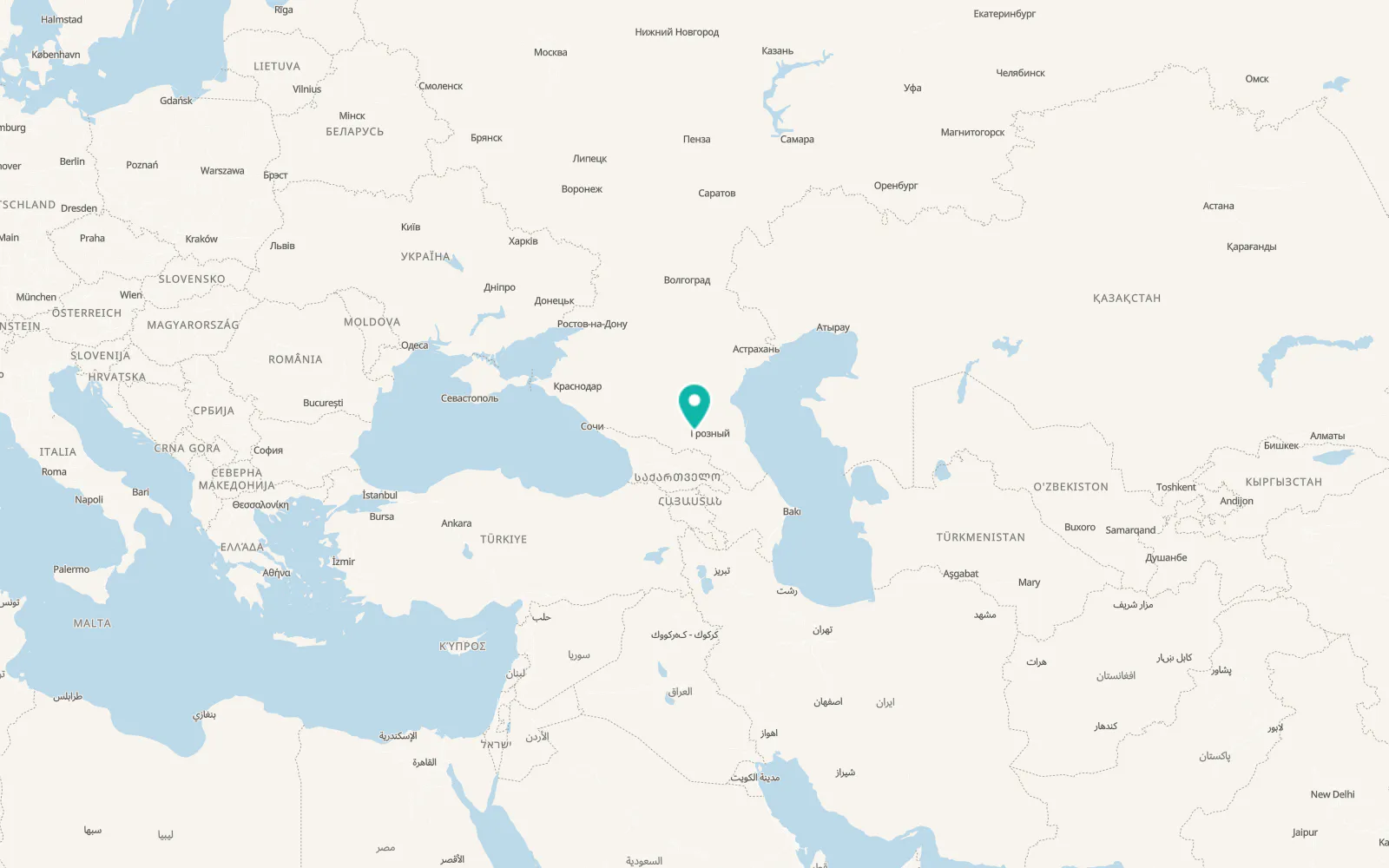 Map of Karabulak