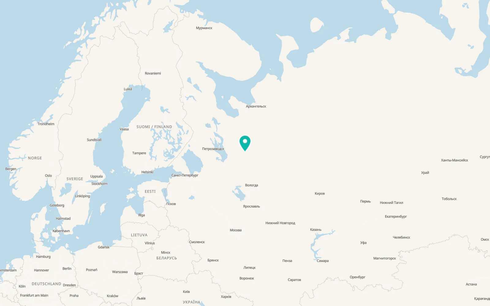 Map of Kargopol’