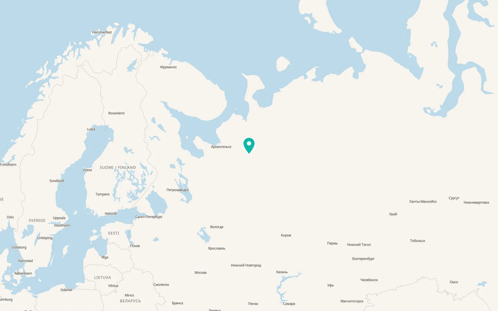 Map of Karpogory