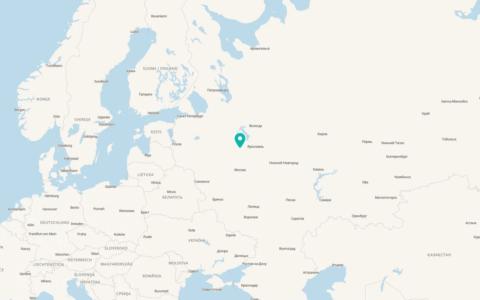 Map of Kashin