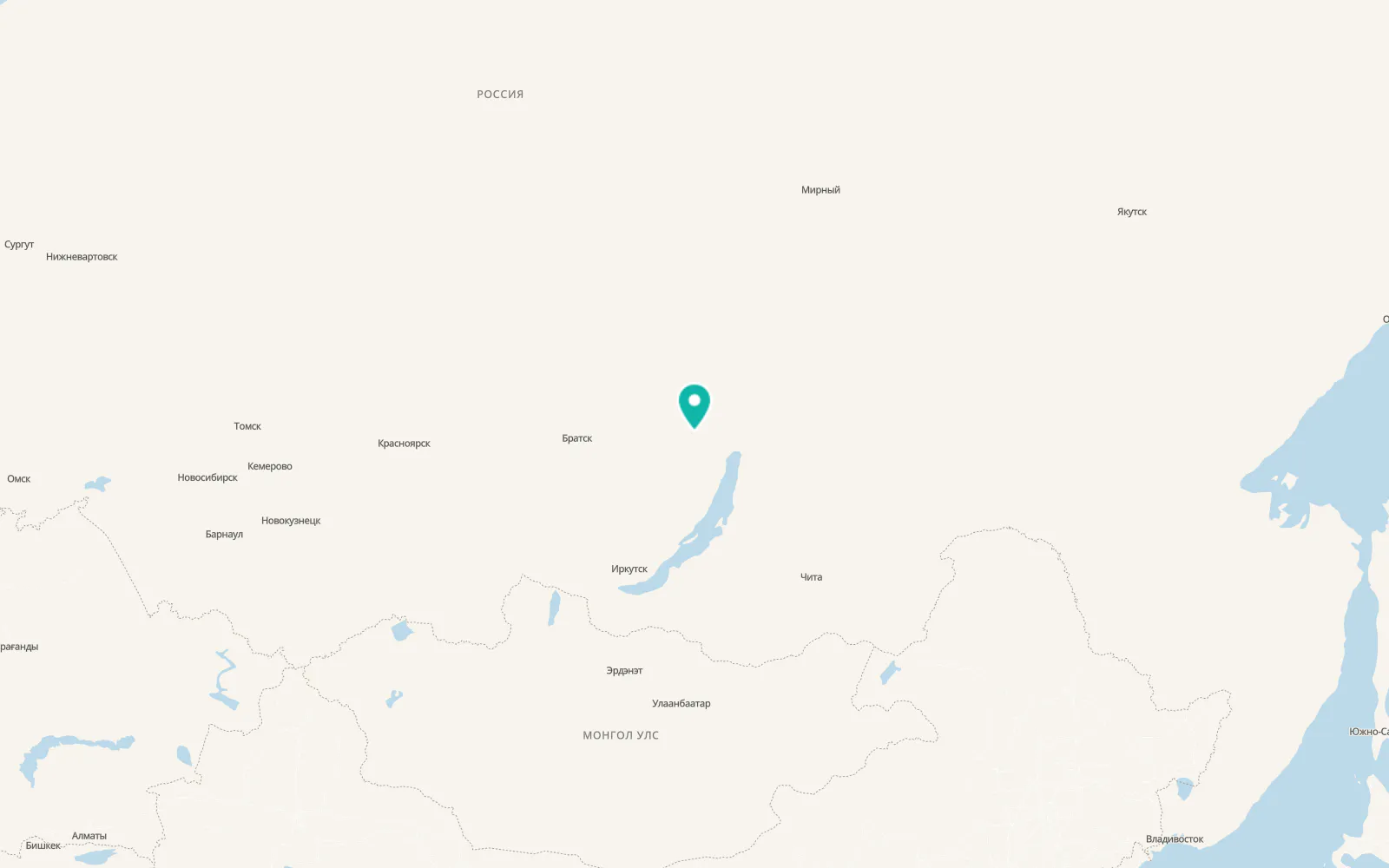 Map of Kazachinskoye