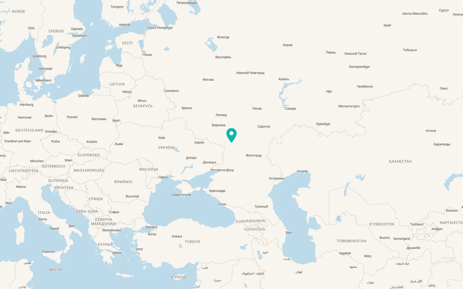 Map of Kazanskaya