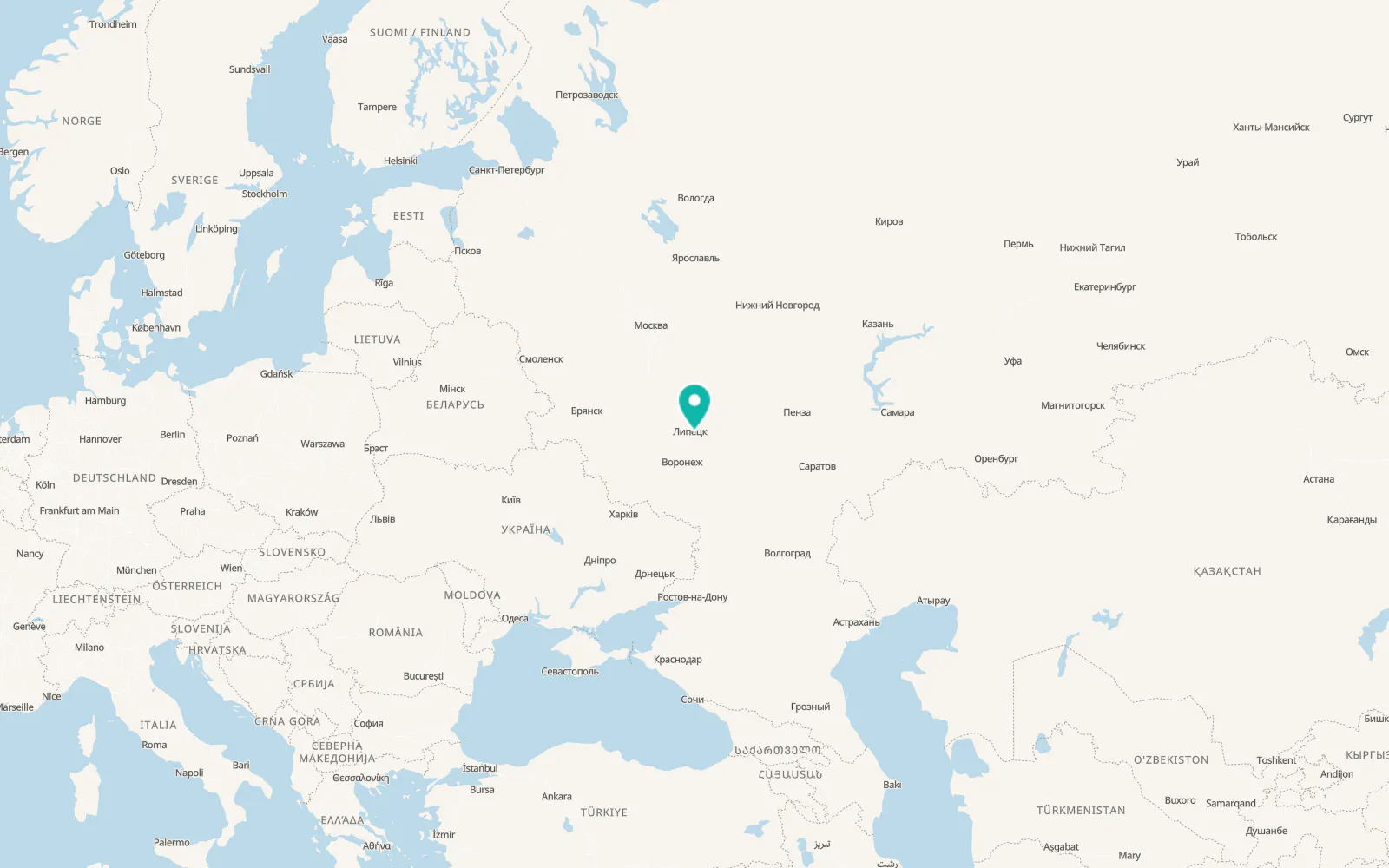 Map of Kazinka