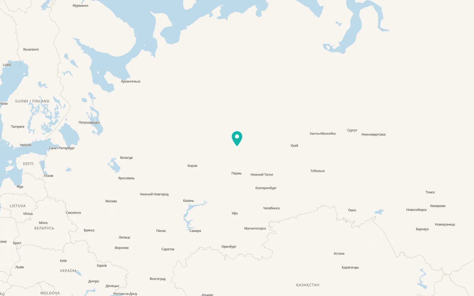 Map of Kerchevskiy